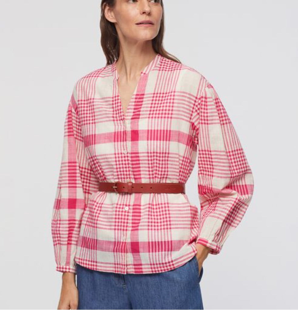 Nice Things Cotton Checked Top