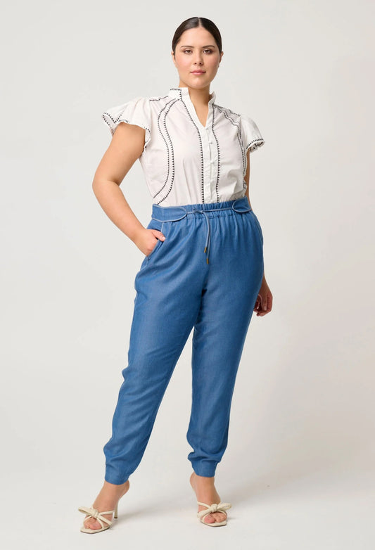Amoya Tencil Jogger in Indigo