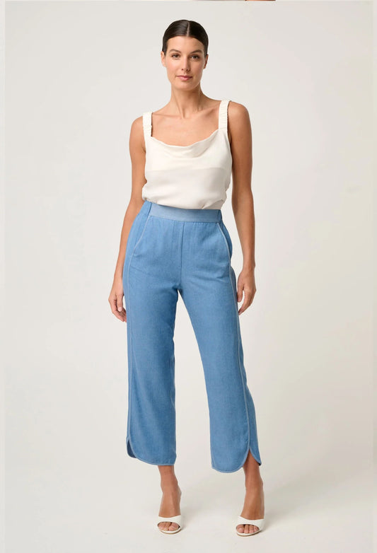 Astra Tencil High Waist Pant in Blue Ash