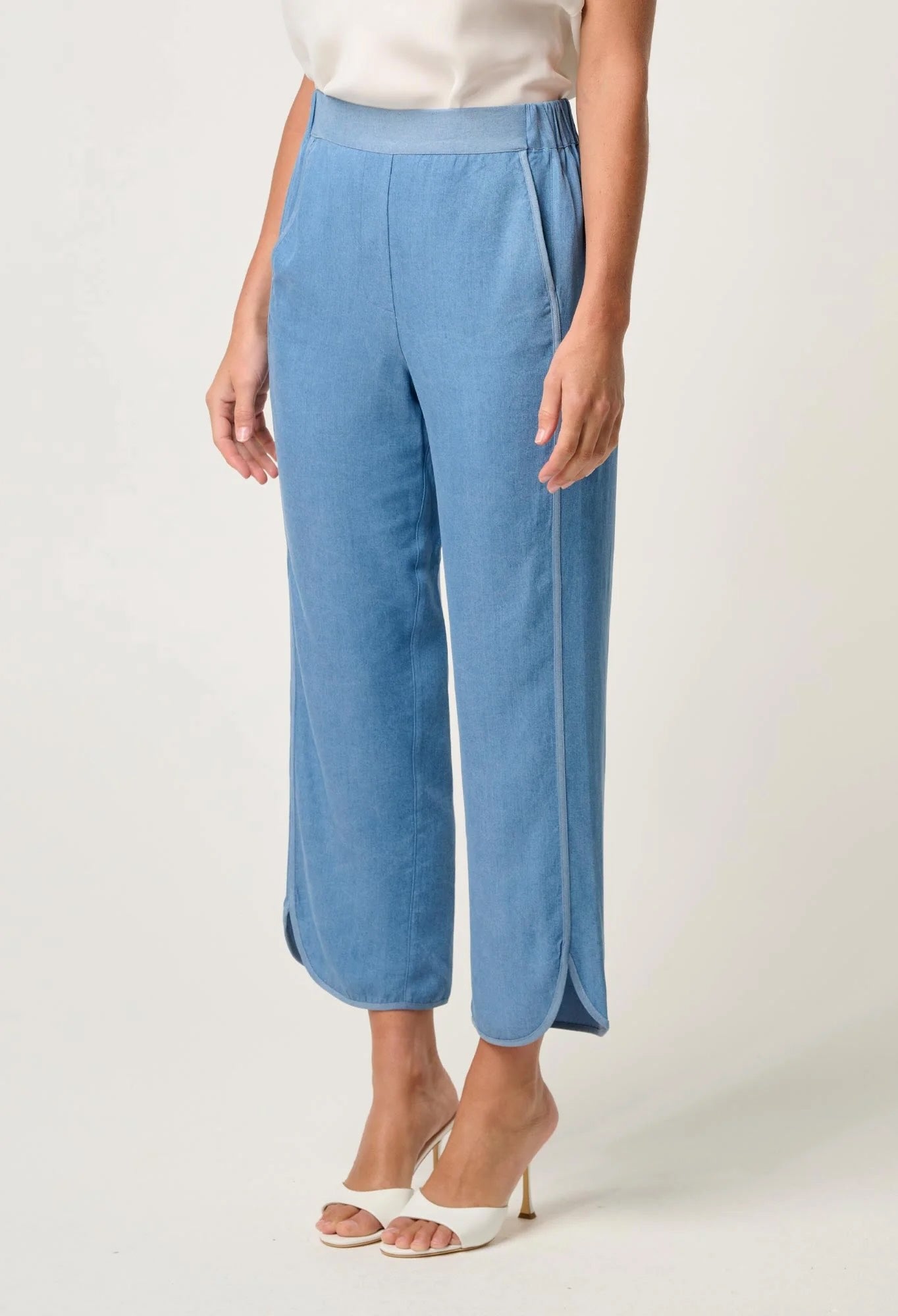 Astra Tencil High Waist Pant in Blue Ash