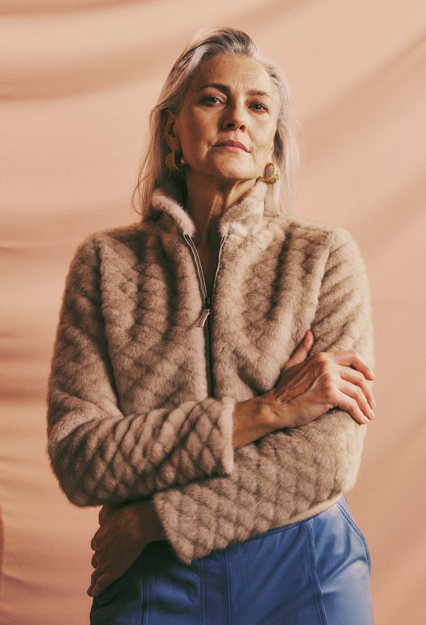 Once Was Stella Faux Fur Bomber