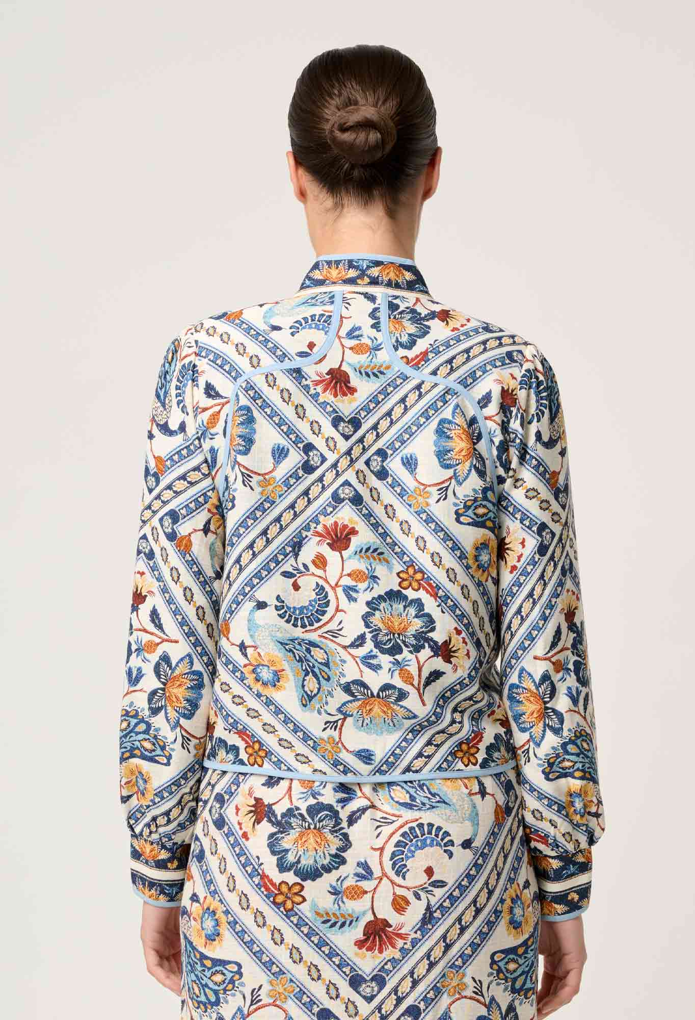 Aurora Reversible Viscose and Tencel Fringe Jacket