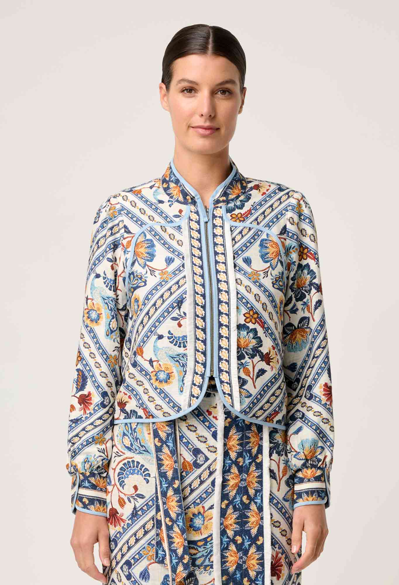 Aurora Reversible Viscose and Tencel Fringe Jacket