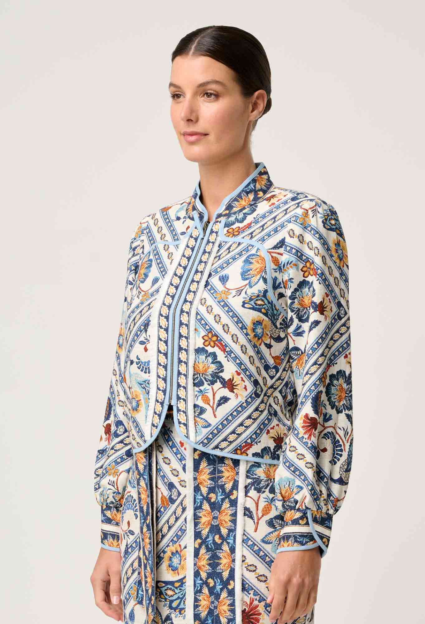 Aurora Reversible Viscose and Tencel Fringe Jacket