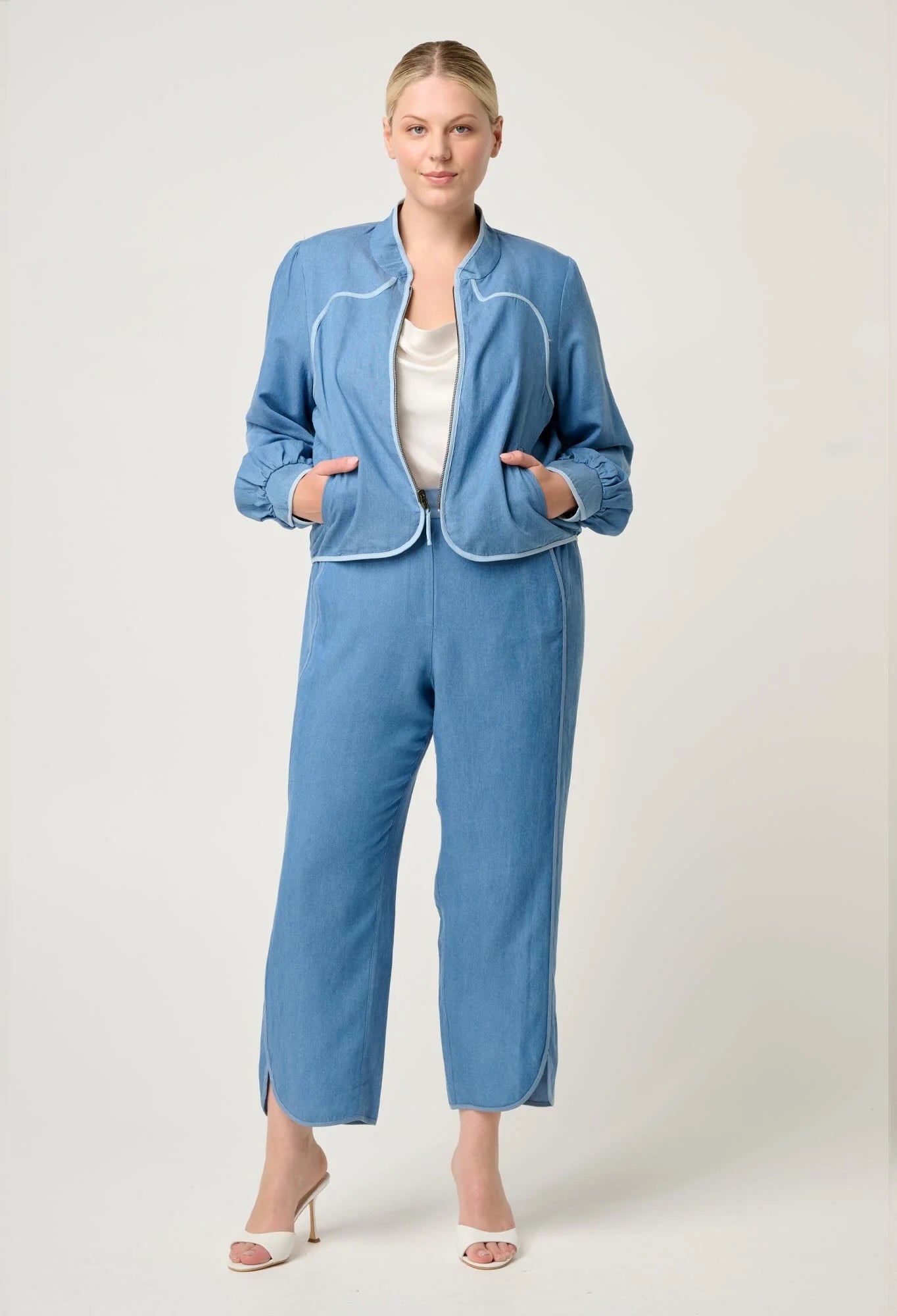 Aurora Reversible Viscose and Tencel Fringe Jacket