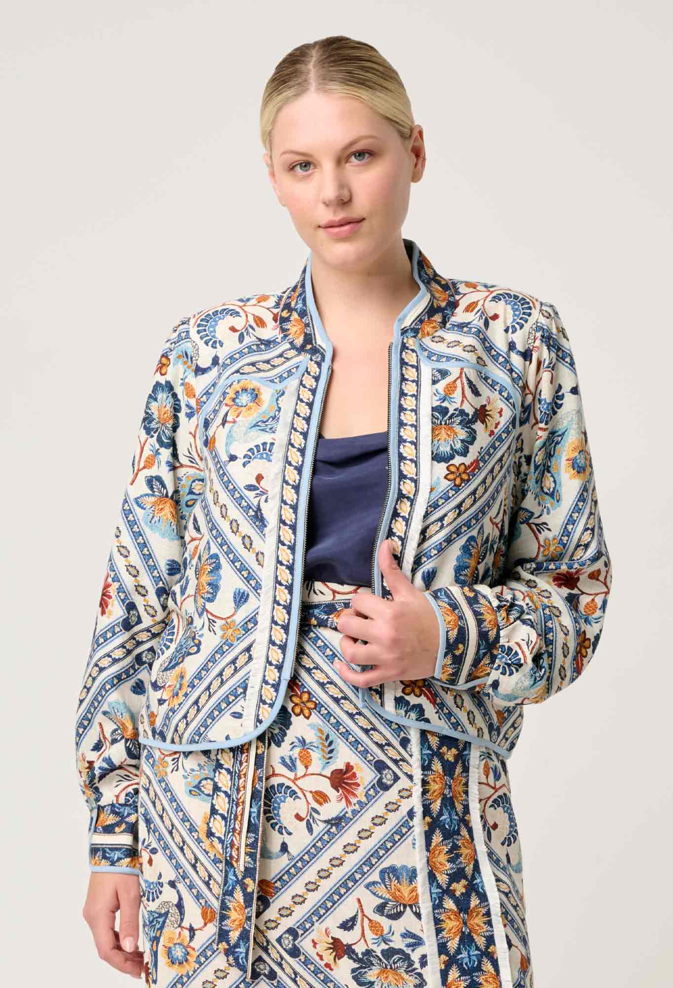 Aurora Reversible Viscose and Tencel Fringe Jacket