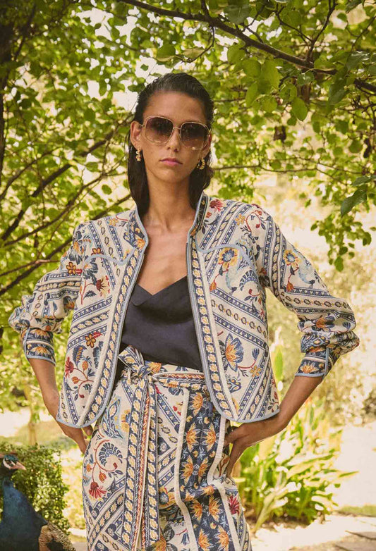 Aurora Reversible Viscose and Tencel Fringe Jacket