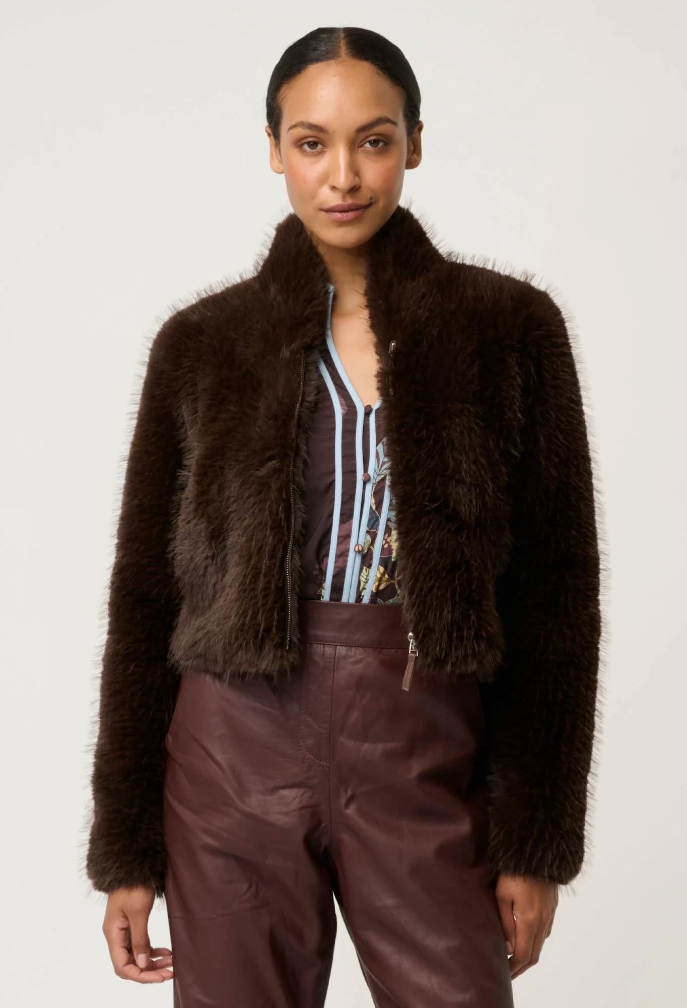 Dawn Faux Fur Cropped Jacket