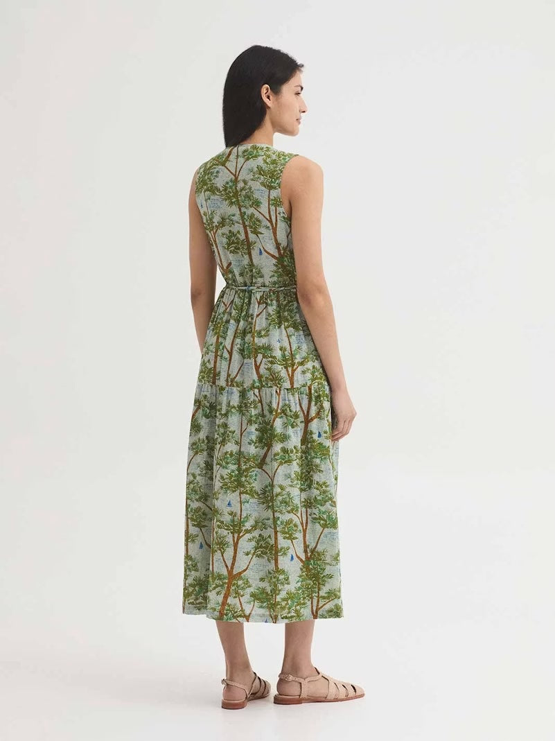 Pine Trees Print Dress