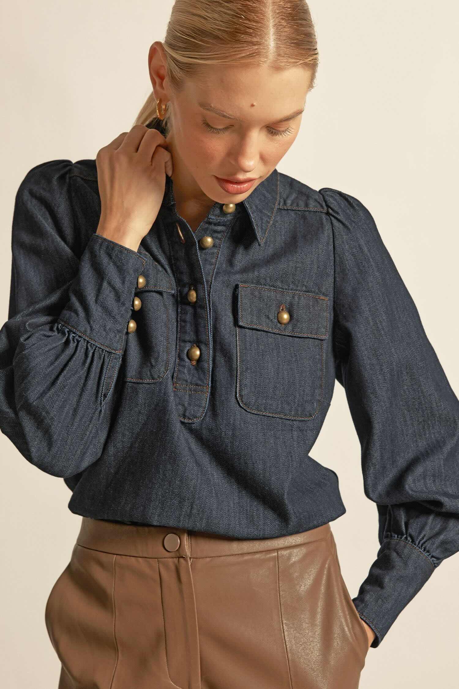 Resonate Top - Dark Denim