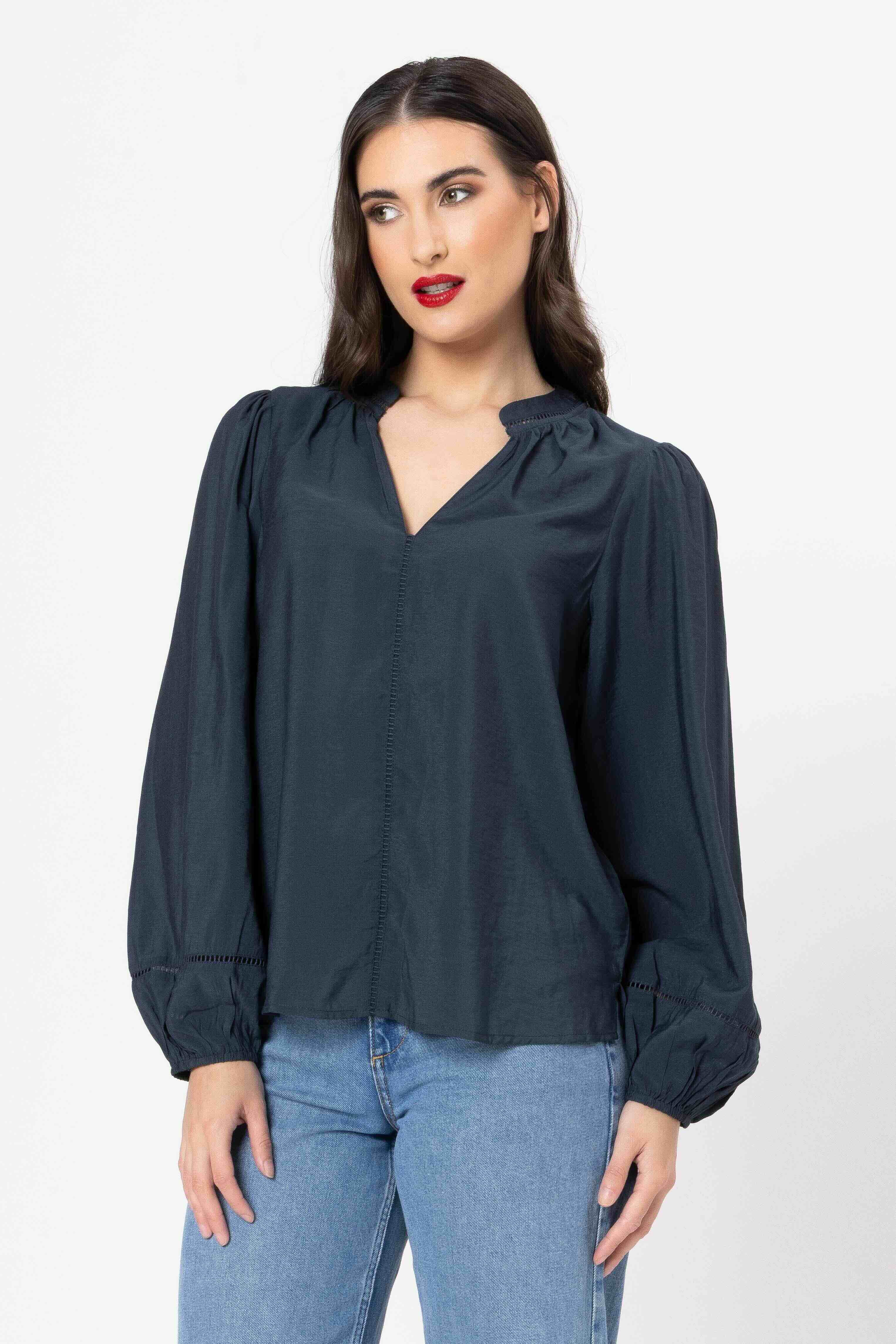 Sylvie Top - Steel Navy