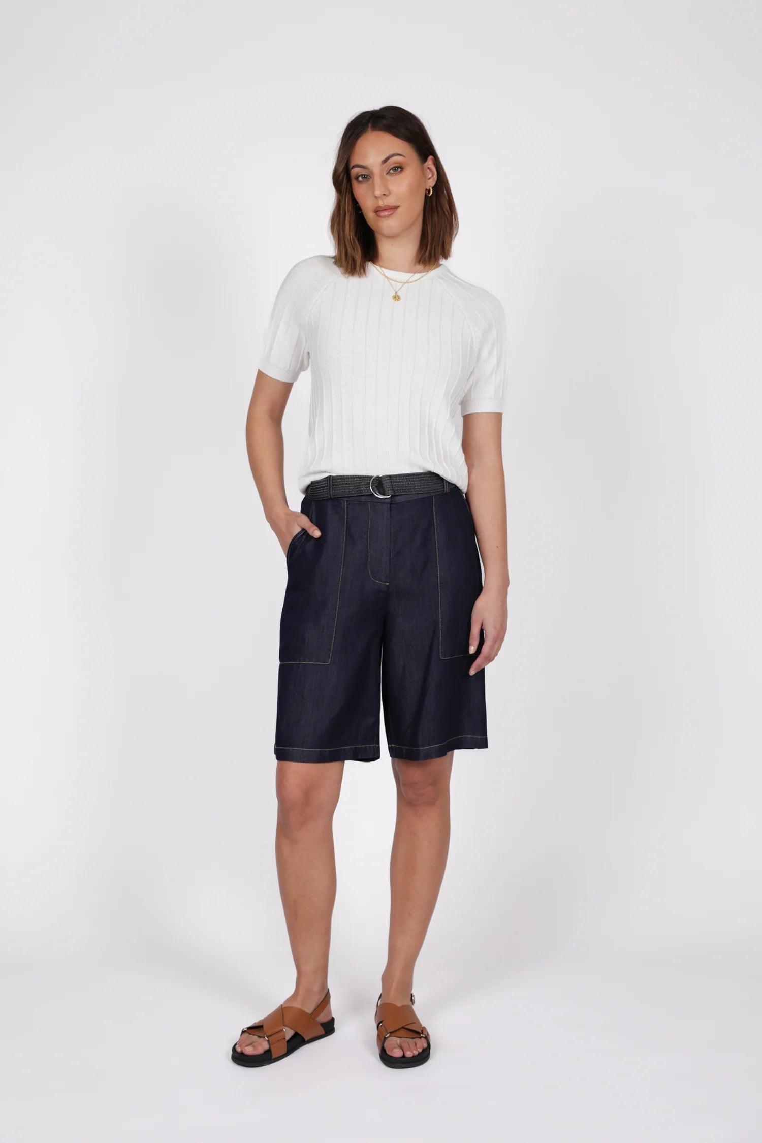 Soleil Knit Tee - Ivory