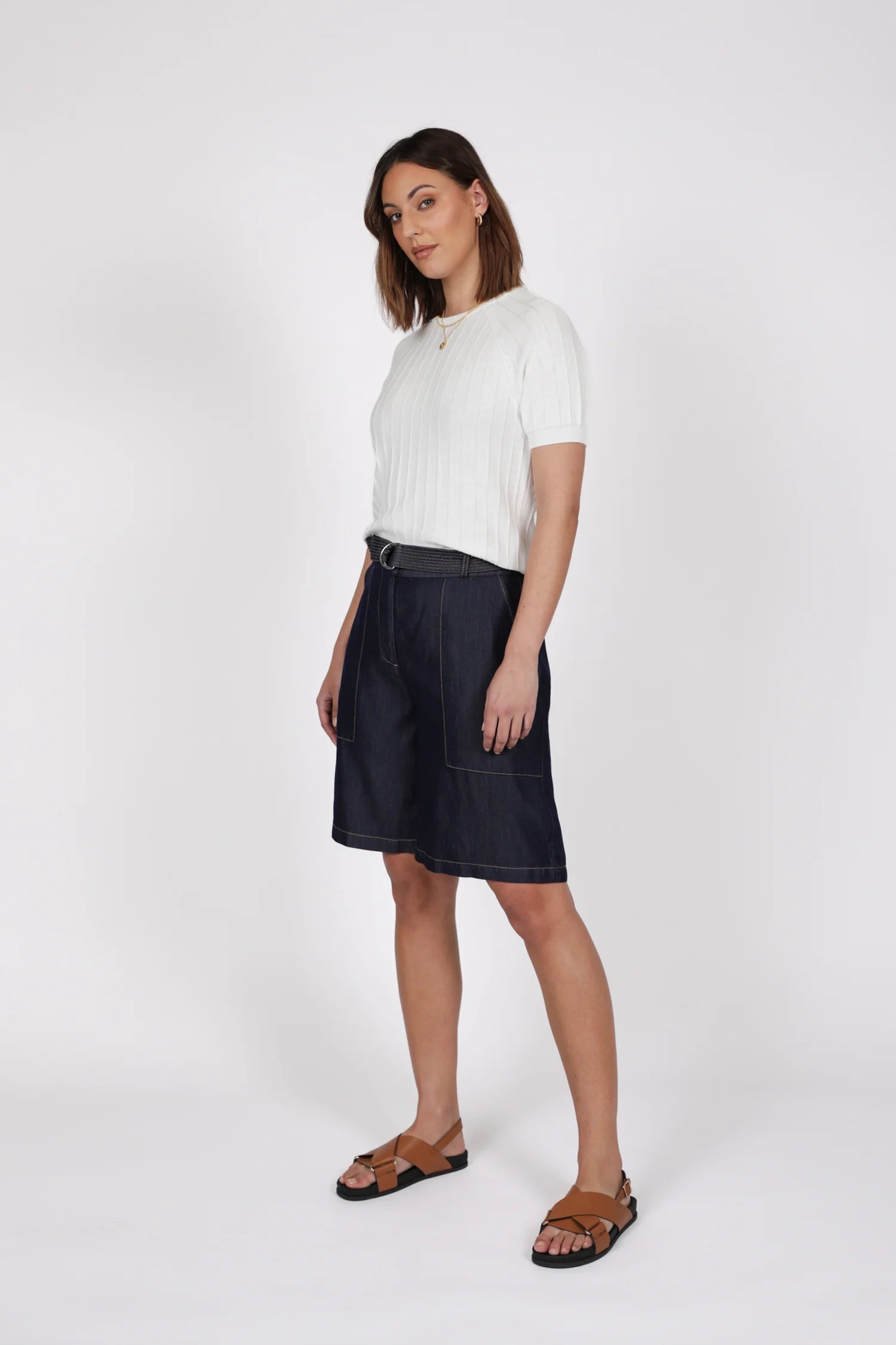 Soleil Knit Tee - Ivory