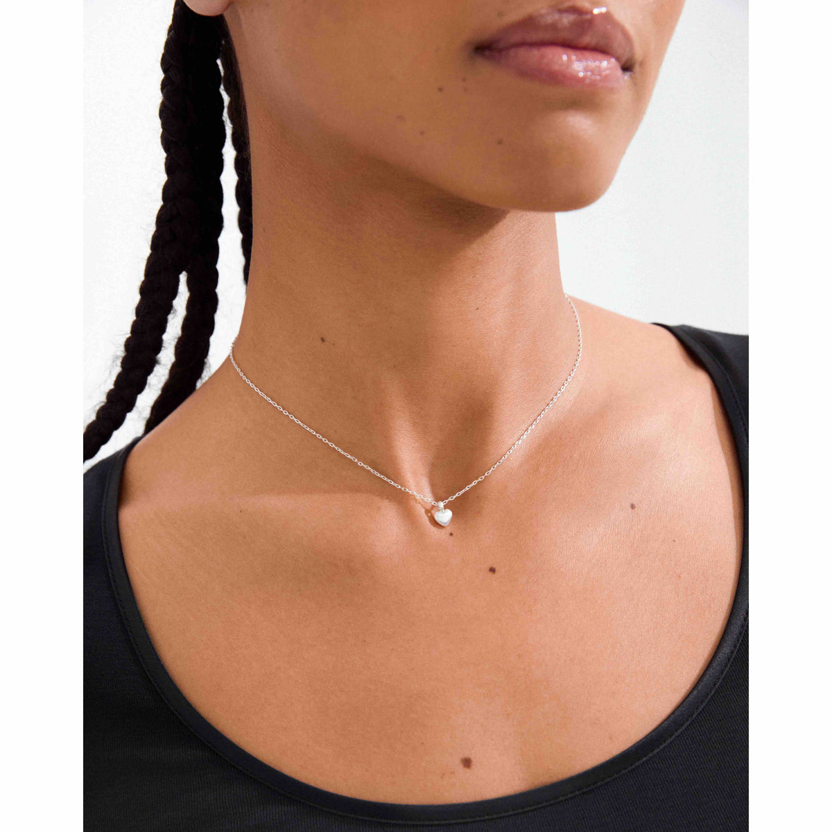Sophia Tiny Heart Pendant Necklace - Silver Plated