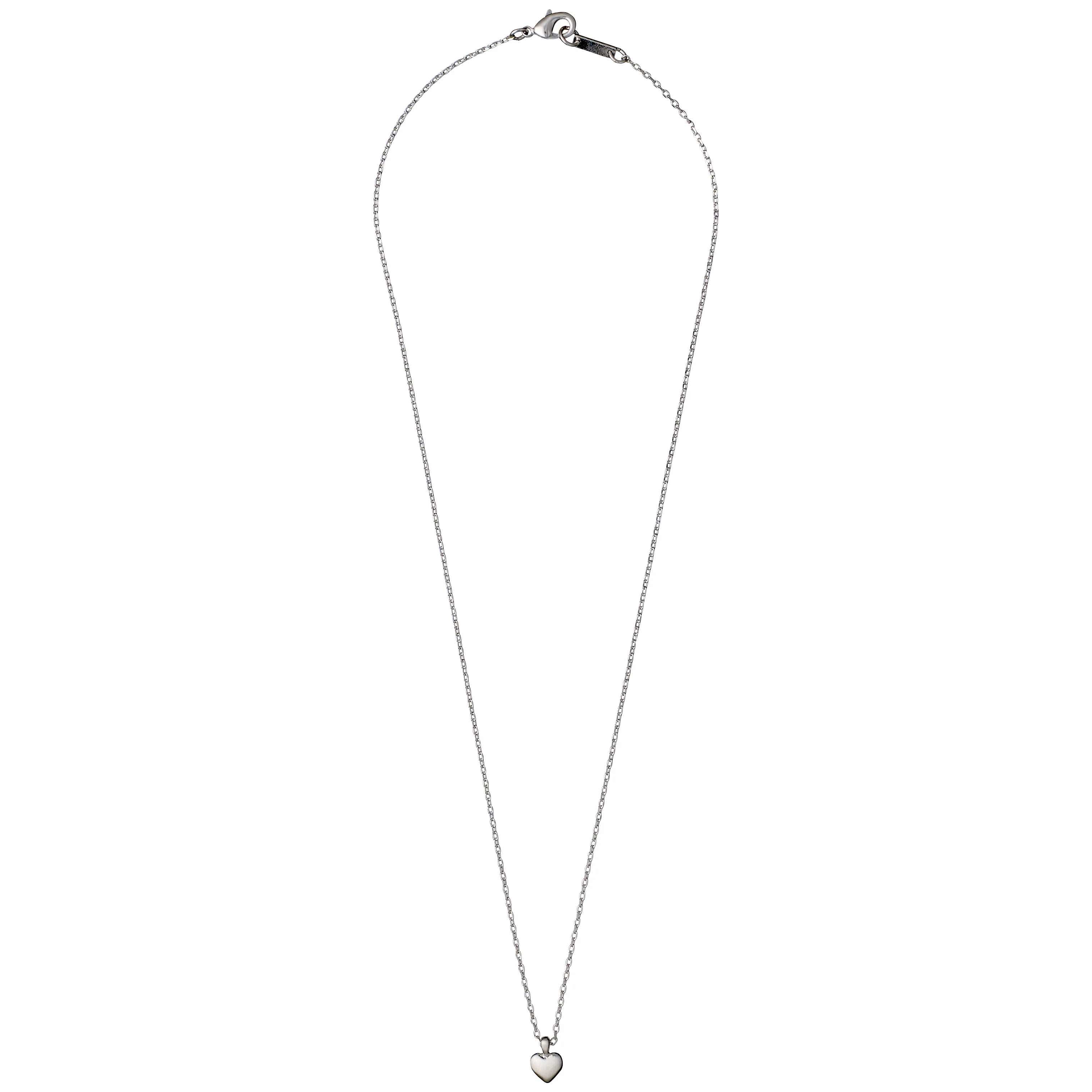 Sophia Tiny Heart Pendant Necklace - Silver Plated