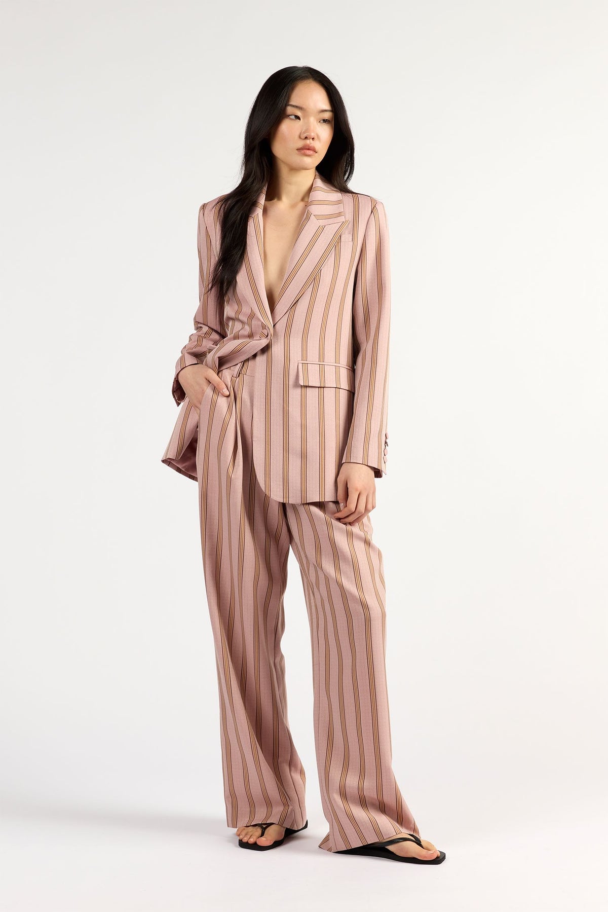 Paris Blazer - Rosewood Stripe