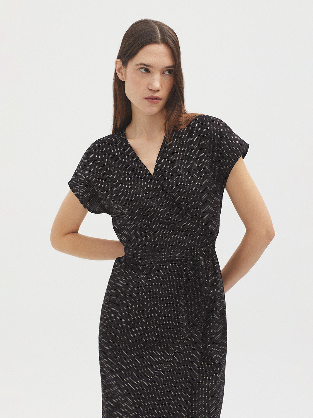 Jacquard Wrap Dress