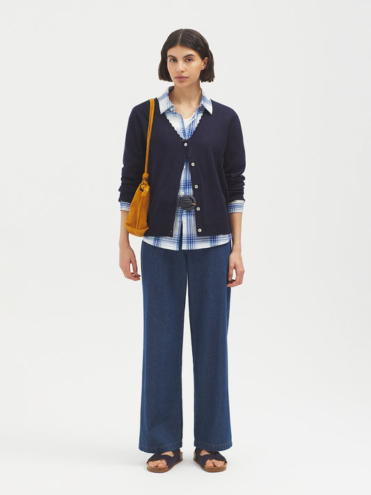 Checked Cheesecloth Shirt