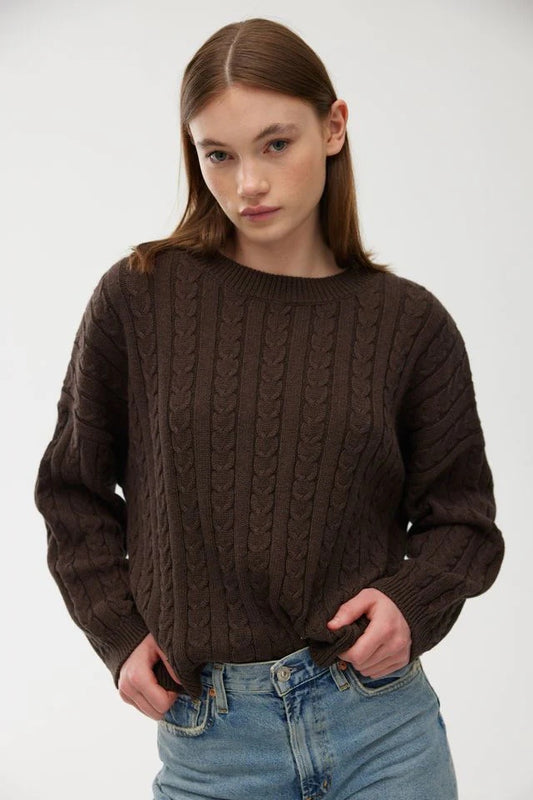 Willa Cable Knit - Chocolate