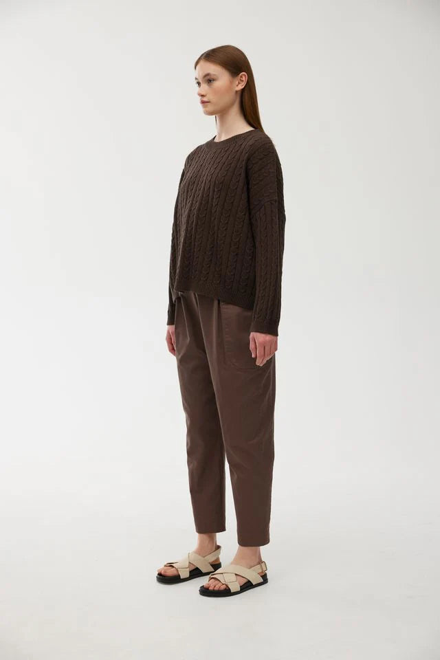 Willa Cable Knit - Chocolate