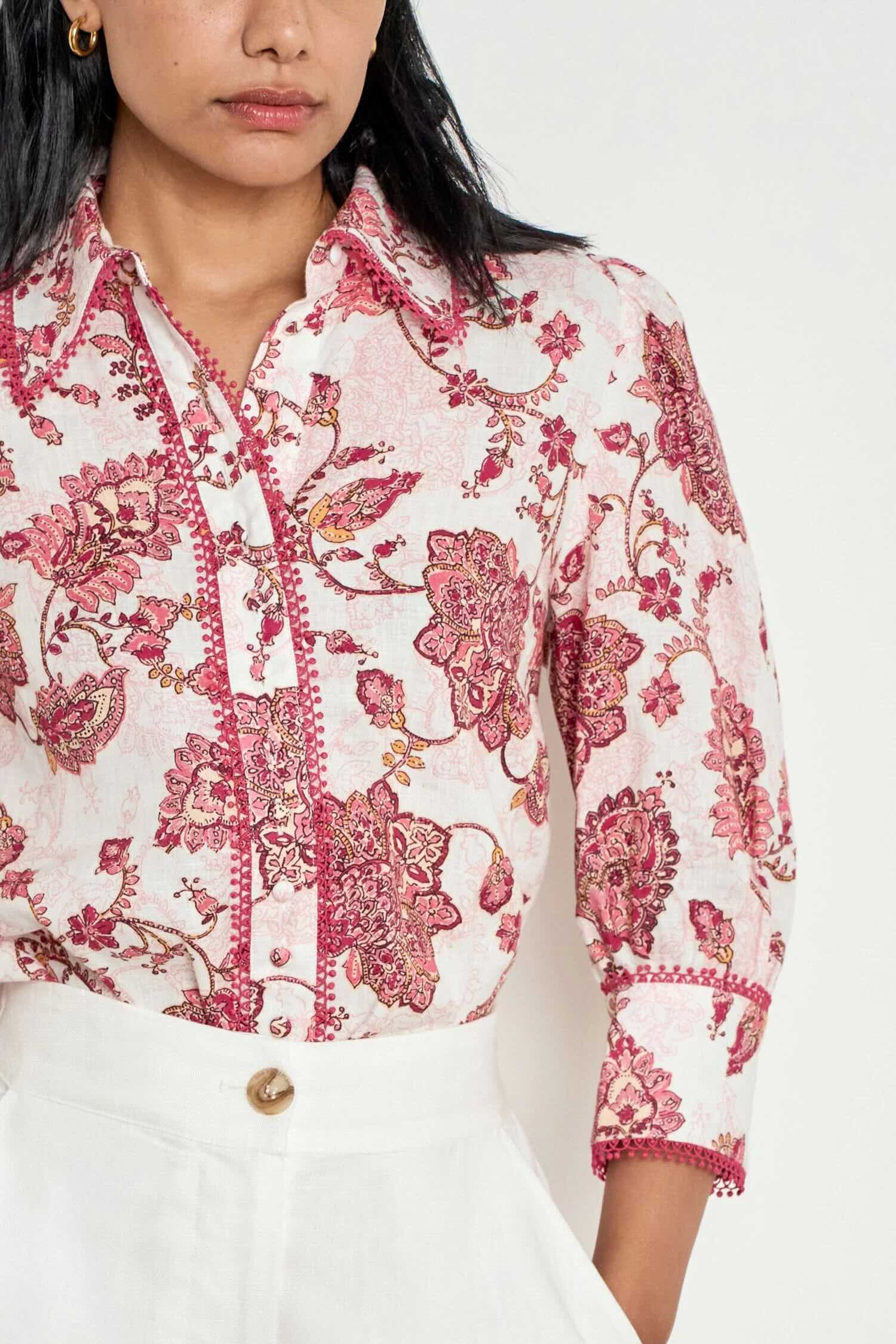 Serenade Top - Rose Paisley