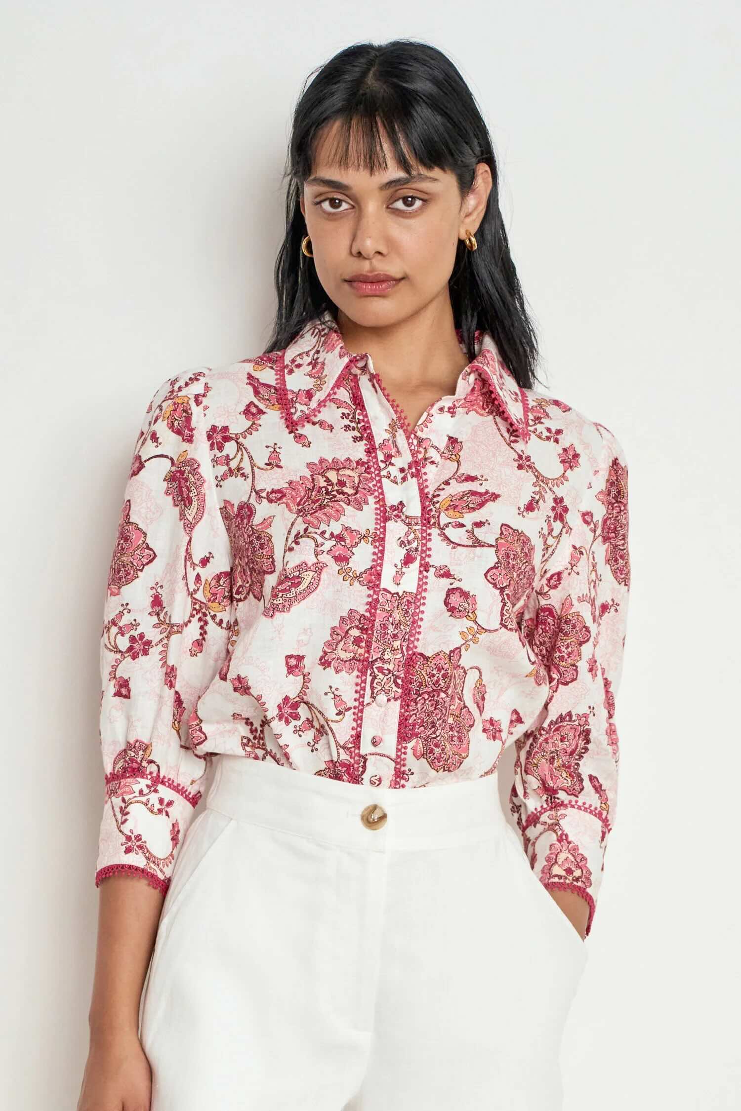 Serenade Top - Rose Paisley