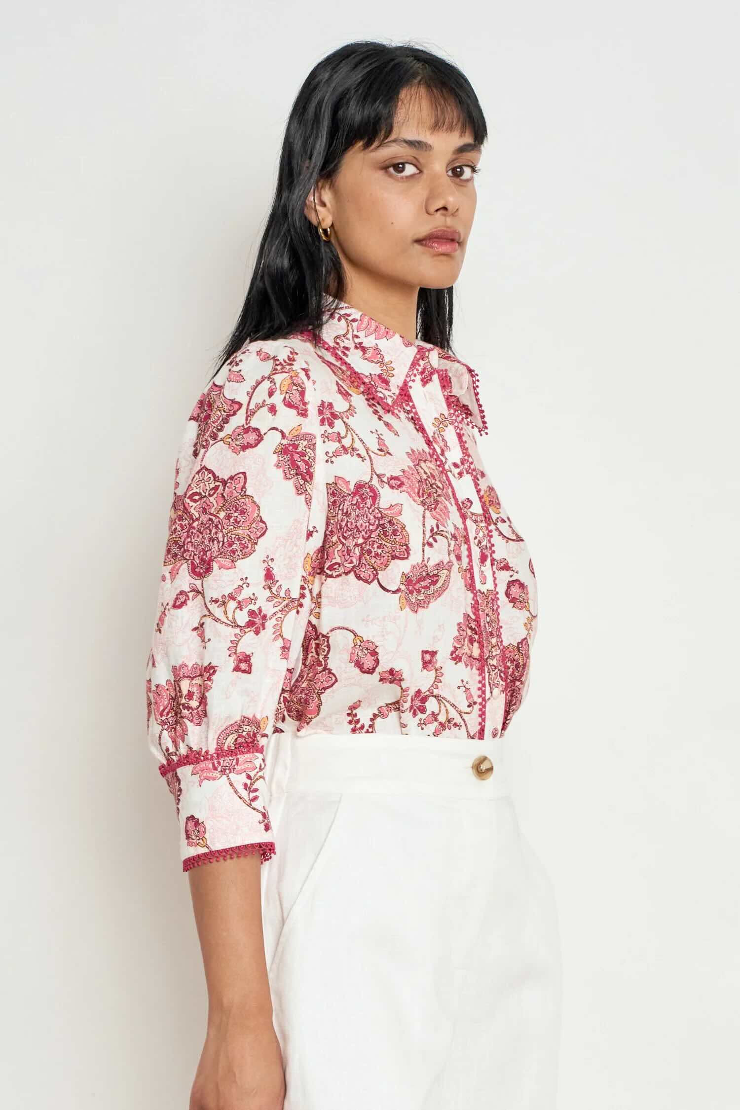 Serenade Top - Rose Paisley