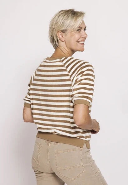 Inge T-Shirt - Beige Stripe