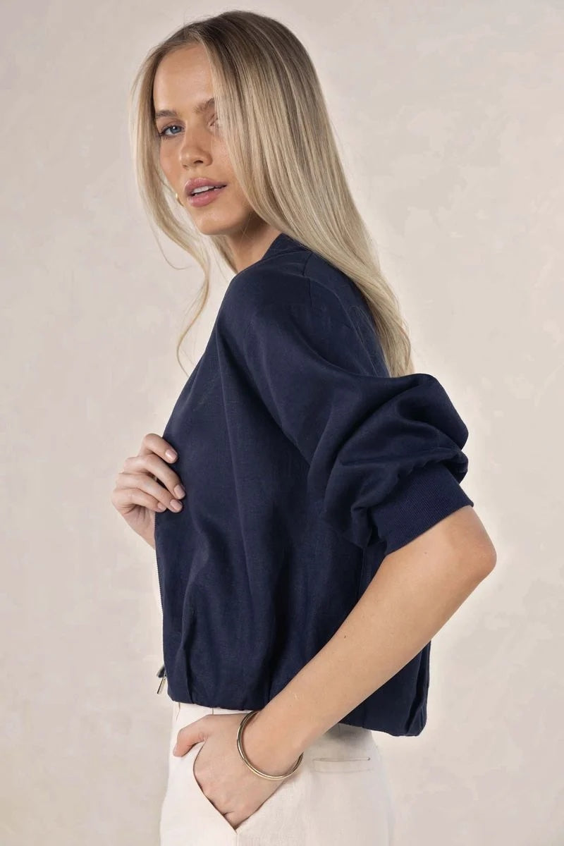Arden Bomber Jacket - Navy