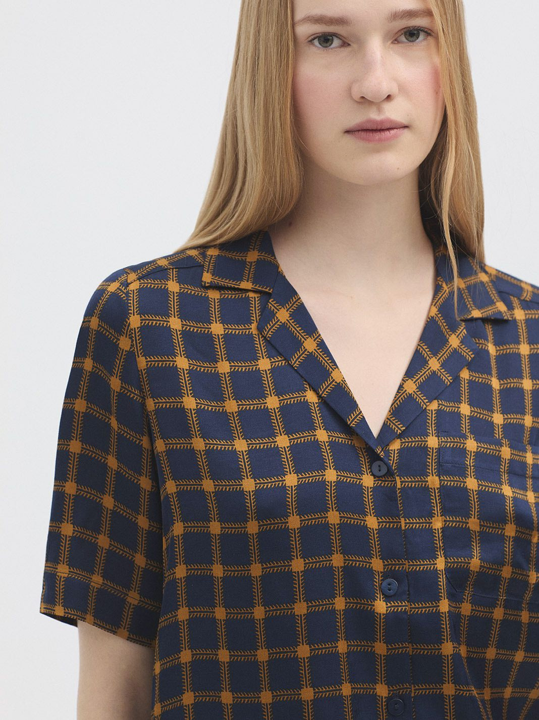 Garden Checks Satin Shirt