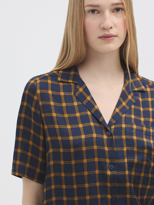 Garden Checks Satin Shirt