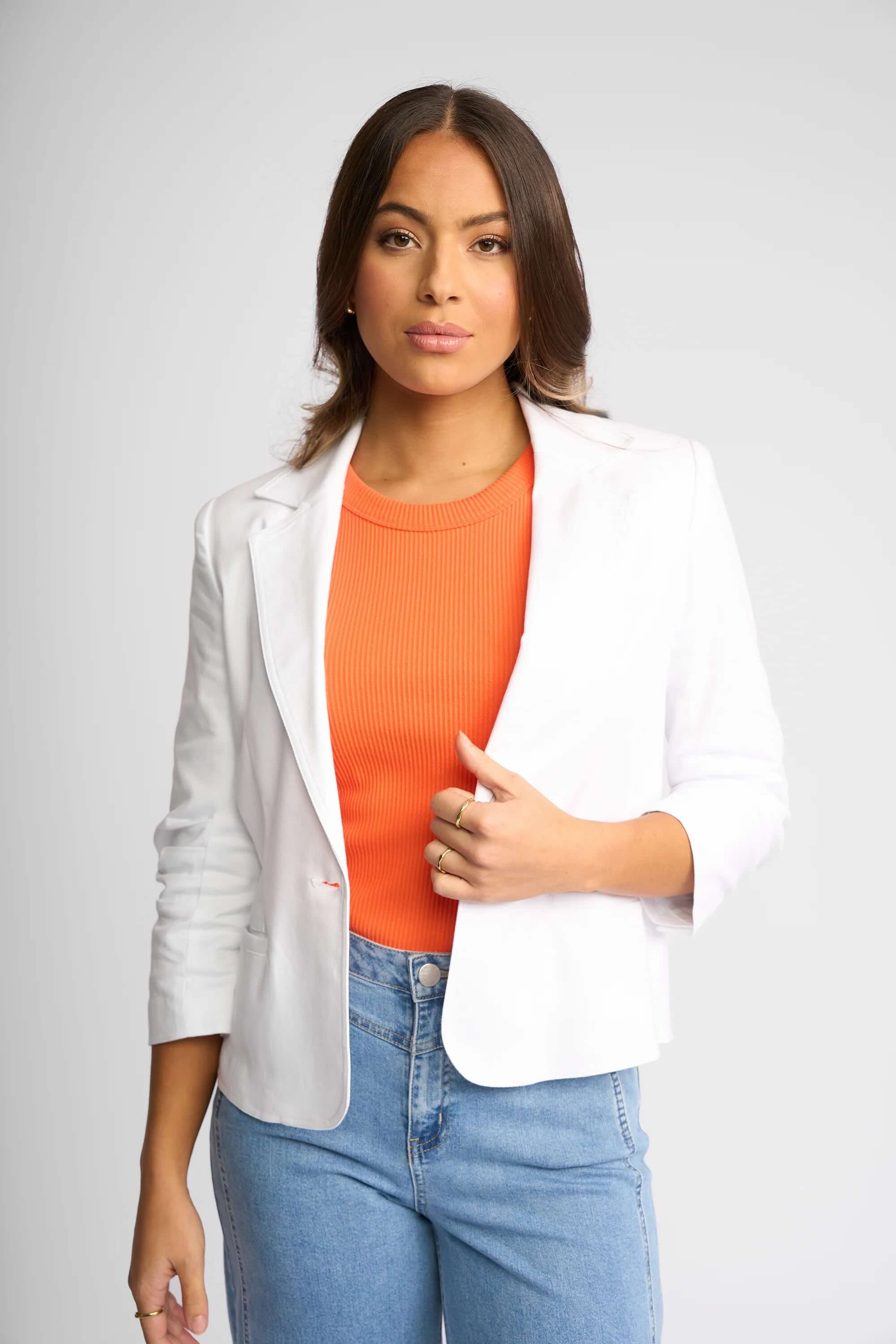 World Blazer - White Denim