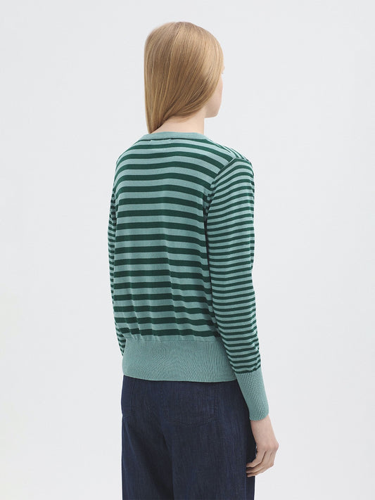 Striped Viscose Cardigan