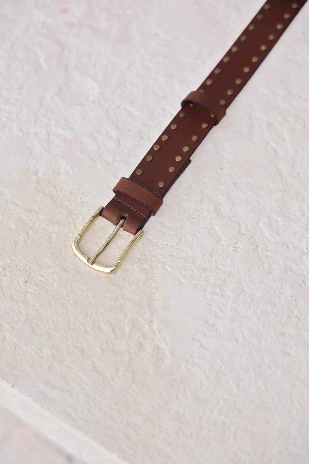 Studded Belt - Cognac