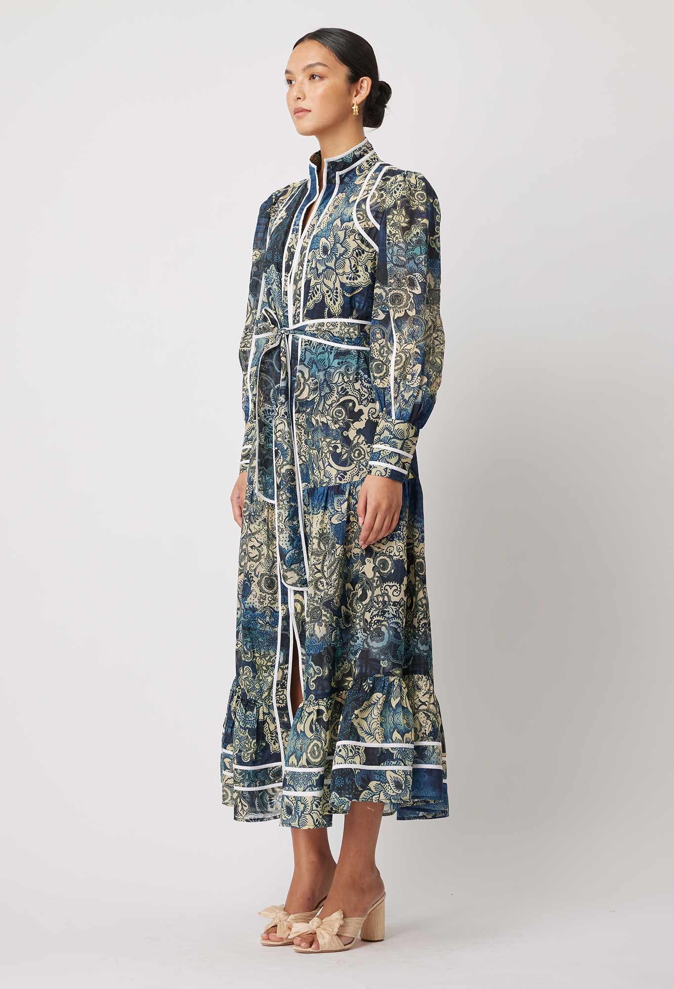 Pantea Silk/Cotton Dress in Esfahan Print