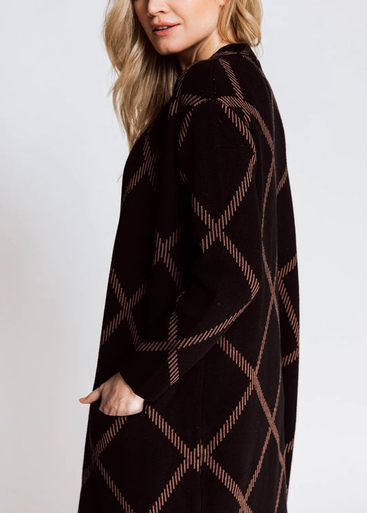 Zhrill Ally Black Longline Cardigan